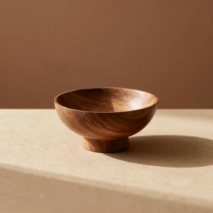 Solid Walnut Pedestal Bowl